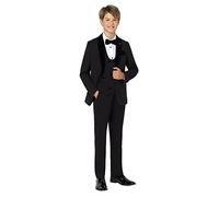 Paisley of London Boys Luxury Black Prom Suit, Double Breasted Tuxedo Set, 1-14 Years