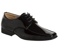 Paisley of London, Nico Shoe, Boys Smart Formal Wedding Shoes, Patent Black, 11 UK Child