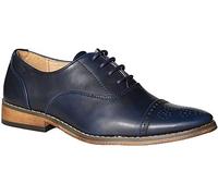 Paisley of London, Oxford Shoe, Boys Smart Formal Wedding Shoes, Navy, 8 UK Child