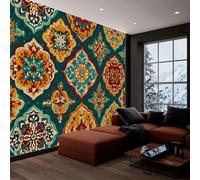 Paisley Pattern Mural Wallpaper 500 x 280 cm, Mandala Geometric Floral Wall Murals Bedrooms Large Photo Wallpaper Art Decor Paper Poster for Living Room Kitchen Office Kids