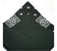 PAISLEY & PLAIN BANDANA scarf duo BLACK