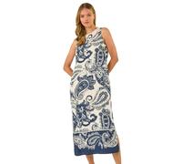 Paisley Print Midi Dress Roman Navy 12