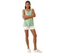 Paisley Print Stretch Cami Top Roman Green 12