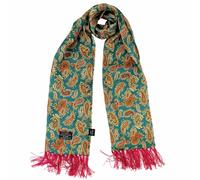 Paisley Silk Scarf - Racing Green One Size
