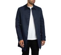 Paisley Trim Peached Cotton Mac Jacket Navy 3XL