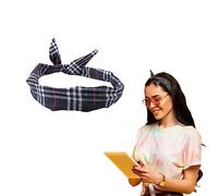 Paisley Wire Headband Retro Polka Dot Tartan Designs Cute Headband by Lizzy® (Tartan Blue)