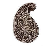 Paisley Wooden Stamp Indian Hand Carved Large Printing Block