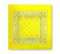 Paisley Yellow Bandana - Classic Pattern, Versatile Fashion Accessory for Men & Women - 8222