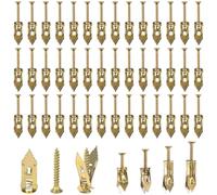 PaiTaiChan 120 Pcs Self Drilling Anchor Screws Drywall Anchor with Screw Set 4 Sizes Plasterboard Fixings No Drill Needed Metal Expansion Bolts for Fixing Stud Wall