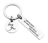 PaiTaiChan Drive Safe Keyring Personalised Keyrings Gifts with Box for Men Boyfriend Him Husband Partner Fiance Funny Christmas Valentines Birthday Presents Anniversary from Wife