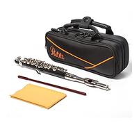Paititi Professional Centertone Composite Wood Piccolo Flute Silver Plated Head Joint Ebonite Composite Wood Body with Case