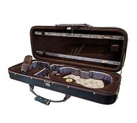 Paititi PTVAQF28 16" Professional Oblong Shape Lightweight Viola Hard Case with Hygrometer, Black/Brown