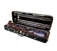 Paititi PTVNQF28 4/4 Full Size Professional Oblong Shape Lightweight Violin Hard Case, Black/Brown