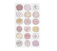 PAITOK 18 Pieces Vintage Butterfly Pink Wax Seal Stickers for Envelopes, Wedding Invitations, Gift Boxes
