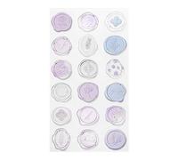 PAITOK 18 Pieces Wax Seal Stickers, Adhesive Dots for Envelope Seals, Party Favors, Invitations, Bridal Shower, Purple