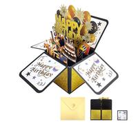 PAITOK 3D Pop Up Birthday Greeting Cards,Personalised Birthday Gifts Kids Happy Birthday Card with Envelope and Message Card for Girls,Boys,Women and Men