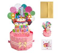 PAITOK 3D Pop Up Birthday Greeting Cards,Personalised Birthday Gifts Kids Happy Birthday Card with Envelope and Message Card for Girls,Boys,Women and Men