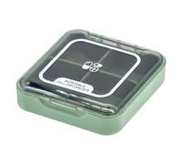 PAITOK Small Pill Case,Portable Pill Box BPA Free Travel Pill Organiser Moistureproof Tablet Box Cute Pocket Pill Box with 4 Large Compartmensts for Medication, Vitamin, Supplement(Green)