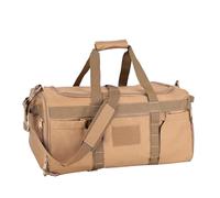 PAIWPHLI Large Capacity Tactical Duffle Bag with Shoe Compartment & MOLLE Webbing, Multifunctional Sports Gym Bag for Men Women, 60L Travel Overnight Backpack for Work, khaki, Duffel Bag