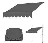 paiye Retractable Awning Fabric Replacement, Sunshade Canopy for Retractable Awnings, UPF50 UV Protection (Color : Grå, Size : 250cm)