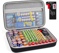 PAIYULE Battery Organiser Storage Case for 140 Batteries with BT168 Tester