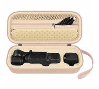 PAIYULE Case for DJI Osmo Pocket 4, Storage Bag Compatible with DJI Osmo Pocket 4 Creative Combo, Portable Shockproof Protective Bag for Pocket Gimbal Vlog Camera, Charging Cable, Battery, beige