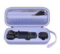 PAIYULE Case for DJI Osmo Pocket 4, Storage Bag Compatible with DJI Osmo Pocket 4 Creative Combo, Portable Shockproof Protective Bag for Pocket Gimbal Vlog Camera, Charging Cable, Battery, purple