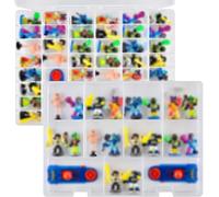 PAIYULE Double Layer Case for Akedo Ultimate Arcade Warriors Figures Packs, Mini Battling Action Character Collector Storage Fits for Battle Arena/ for Legendary Attack Toy Figure Bots (Box Only)