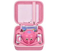 PAIYULE Drawing Robot Carrying Case for RIVGOT for ERYMCS for NAUQUOHZ | Mesh Pocket, Custom Groove, Educational Drawing Machine Storage, Protective Hard Shell, For Kids Learning & Travel, Knit Pink