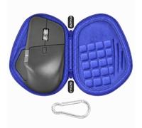 PAIYULE MX Master 4 Case for Logitech MX Master 3S/3, Hard Shell | Waterproof PU Leather Travel Bag,Precise Receiver Slot&Scroll Wheel Protection, Anti-Shake Foam Padded Hard Shell (Blue）