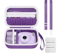 PAIYULE PU Case for Greenkinder Instant Camera for Gofunly Children's Camera, purple, L, Camera Case Design
