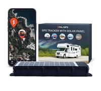 PAJ GPS - SOLAR Finder 4G - Incl. 3-Month Premium Subscription - GPS Tracker for Motorhome, Truck, Trailer, Car - Solar Panel for Extra-Long Battery Life with Real-Time Location - Alarms - Geofence