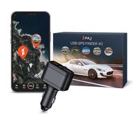 PAJ USB Finder 4G - Mini GPS Tracker for Car & Vehicles - Plug into Cigarette Lighter - Real-Time Tracking, Geofence, Route History & Security Alarms - USB Port