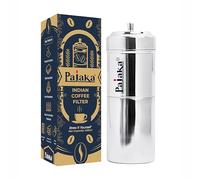 PAJAKA South Indian Filter Coffee Maker - 400 ML Capacity, Stainless Steel Madras Kaapi Kappi Drip Decoction Coffee Brewer, Big Size for 6-8 Cups, Home & Kitchen