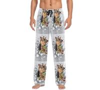 Pajama Pants Mens 3d Little Giraffe Lounge Pants Super Soft, Cartoon Animal Men Pajama Bottoms with Pockets Drawstring