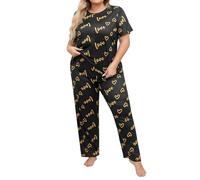 Pajama Set Printed Short Sleeve - Pajamas Dress For Women Comfy Casual | T Shirt And Pants Pj Set Sets Womens Pajama Set Plus Sizes