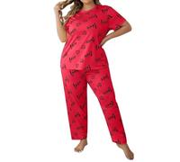 Pajama Set Printed Short Sleeve - Pajamas Dress For Women Comfy Casual | T Shirt And Pants Pj Set Sets Womens Pajama Set Plus Sizes
