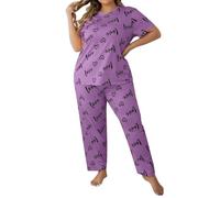 Pajama Set Printed Short Sleeve - Pajamas Dress For Women Comfy Casual | T Shirt And Pants Pj Set Sets Womens Pajama Set Plus Sizes