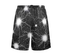 Pajama Shorts for Men Men's Pajama Bottoms Sleepwear Sleep Lounge Short,S Cool Lightning Pattern