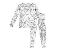 Pajamas for Girls Cute Shorts Sleeve V Neck Reindeer Print Open Front 2 Piece Y2k Relaxed Fit Party Sleepwear Set Kids/Teens Xmas Gifts Sets Short Graphic Toddler Long Jammies