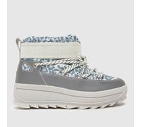 PAJAR Galaxy Mini Sherpa Snow Boots in Silver Multi UK 4 (EU 37)