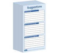 Pajean 400 Sheets Suggestion Cards Comment Complaint Cards for Suggestion Box with Lock Feedback Box Continuous Improvement for Customer Complaints(Blue)