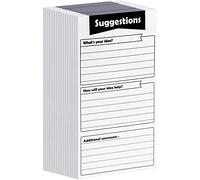 Pajean 400 Sheets Suggestion Cards Comment Complaint Cards for Suggestion Box with Lock Feedback Box Continuous Improvement for Customer Complaints(Black)