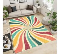 PAJEON Bohemian Abstract Rainbow Ombre Sun Area Rugs, Non-Slip Rugs, 160 x 230 cm Soundproofing Carpet - for Stairs and Hallways