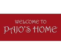 Pajo Personalised Insert 560X250mm. Replacement insert for the heavy duty door mat. Premium Quality. Customised with Message of your choice. REPLACEABLE INSERT OPTION ONLY (Red Insert)