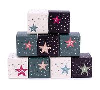 pajoma Advent Calendar for Filling Boxes Star 24 Gift Boxes Christmas Calendar DIY Craft Set Including Advent Numbers Stickers