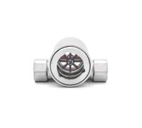 PAJPXPCD 1-1/2" BSPT Female Carbon Steel 304 Stainless Window Sight Glass Flow Indicator with Impeller