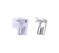 PAJPXPCD 100pcs/lot 4.8mm Flag right angle L Shape insulated Welding terminal insert the sheathed wire connector 0.5-1.5mm2