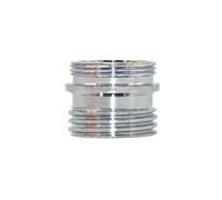 PAJPXPCD 2Pcs Brass Silver 1/2 x M16 M18 M24 M28 Male Female Threaded Connector Faucet Conversion Connector Repair Garden Tap Fittings(Gray)