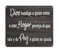 PAJPXPCD Bilingual Welcome Sign Metal Tin Plaque Bienvenidos Wall-Art for Home Front Door Kitchen Courtyard Gift 8 X 12 in